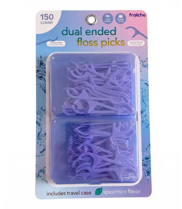 dual ended floss picks-peppermint flavor-150fraiche