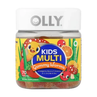 Kids Multi Gummy Worms Sour Fruity Punch - 70 - OLLY