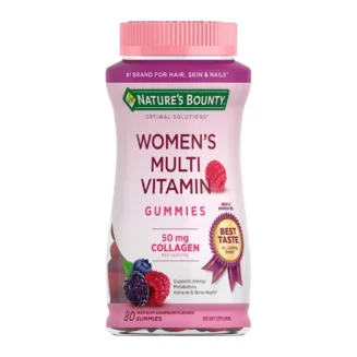 Women’s Multivitamin Gummies with 50 mg Collagen - 80 Mixed Berry & Raspberry - Natures´s Bounty